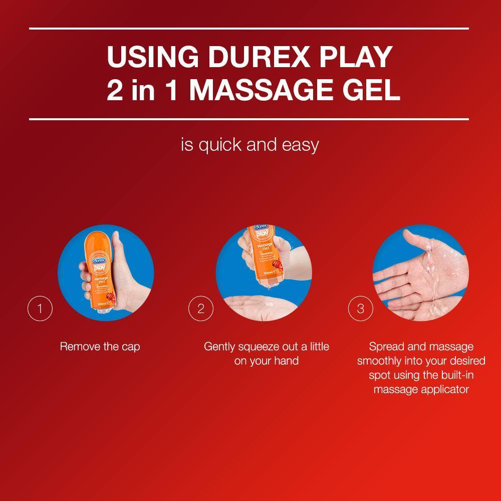 Durex Play Massage 2in1 Lubricant Gel, Stimulating- 200ml