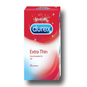 Durex Condoms, Extra Thin- 10 Units