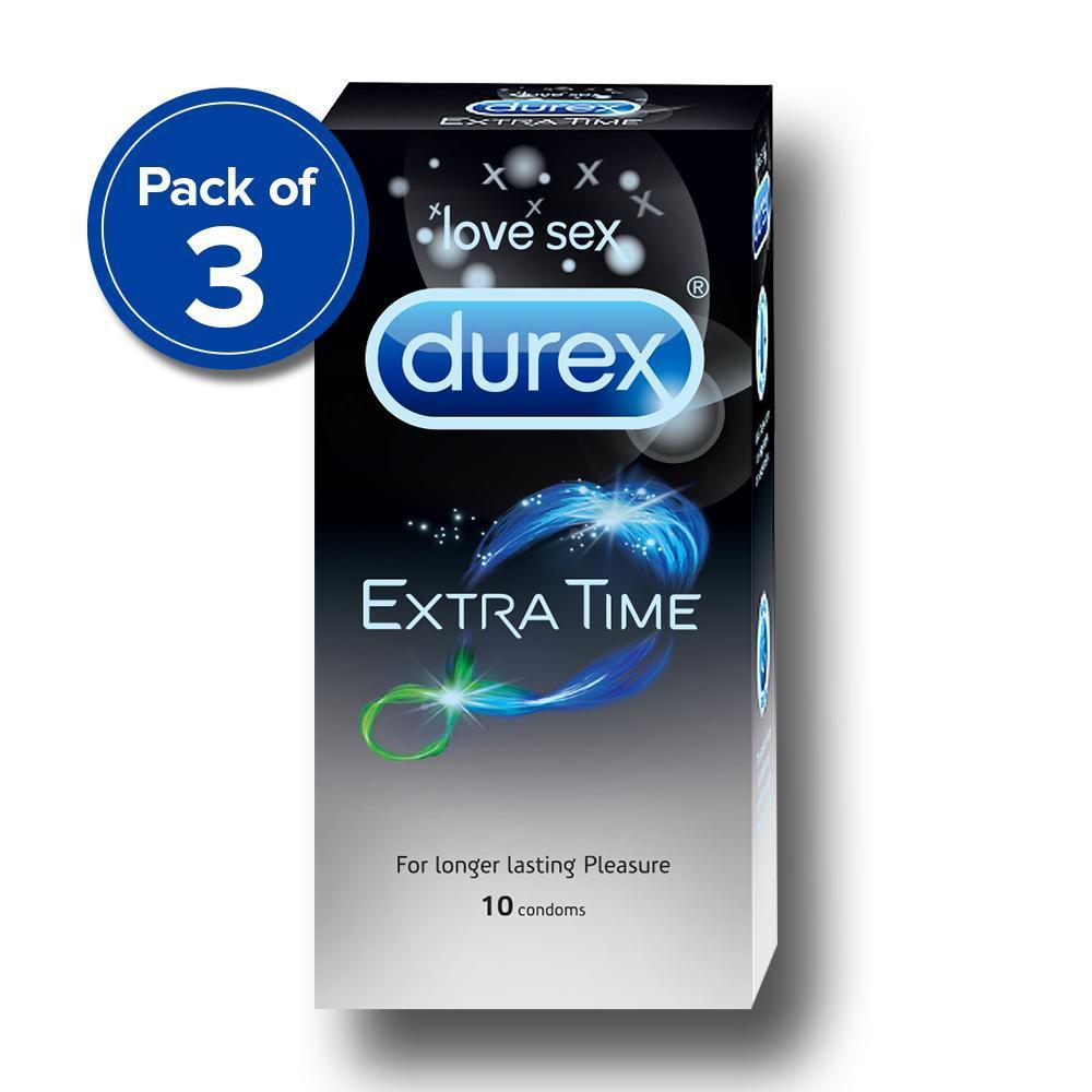 Durex Condoms, Extra Time- 10 Units (Pack of 3)