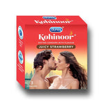 Kohinoor Condoms, Juicy Strawberry- 3 Units