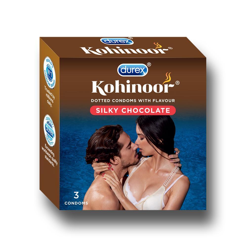 Kohinoor Condoms, Silky Chocolate- 3 Units