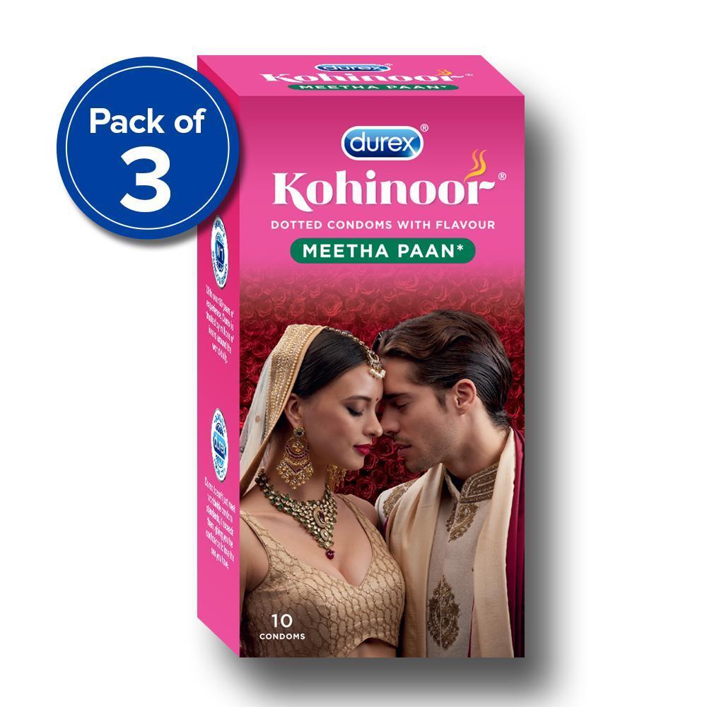 Kohinoor Condoms, Meetha Pan- 10 Units (Pack of 3)