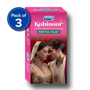 Kohinoor Condoms, Meetha Pan- 10 Units (Pack of 3)