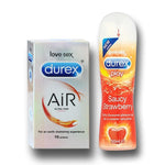 Pleasure Packs (Durex Strawberry 50ml, Air 10 Units)