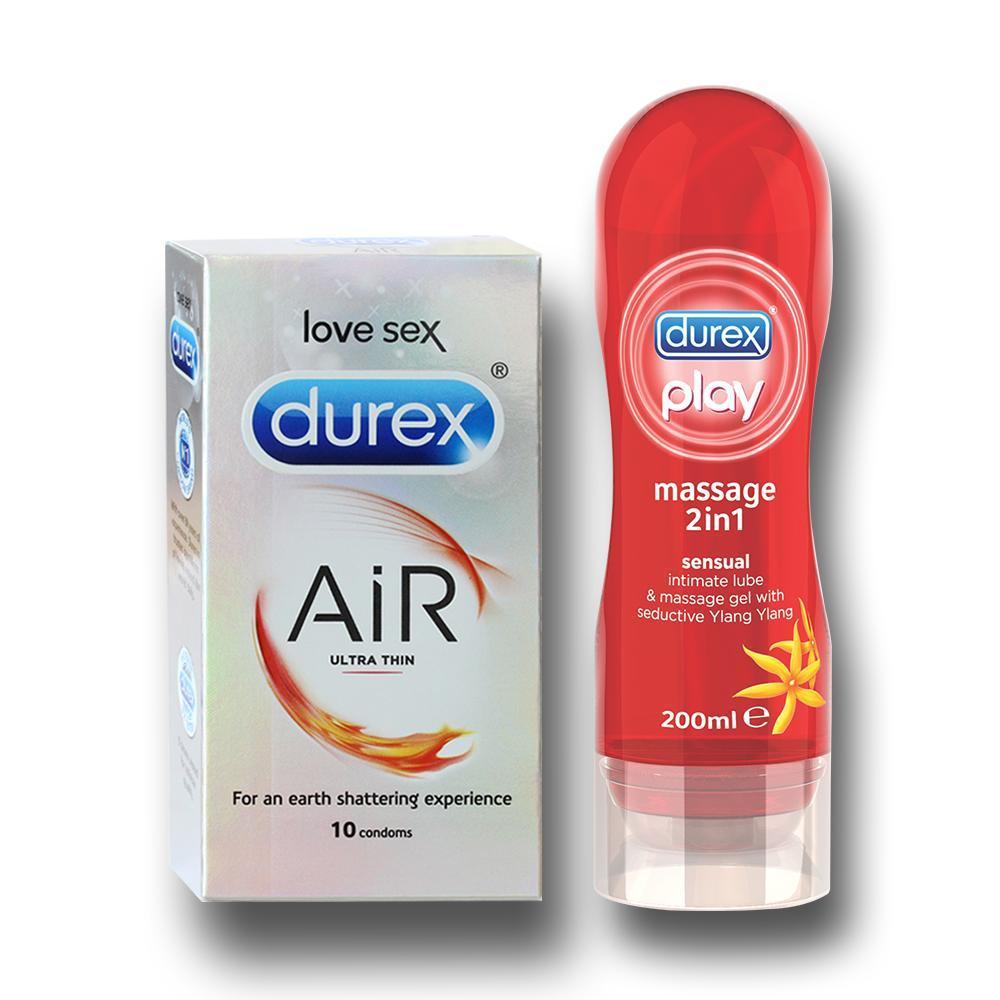 Pleasure Pack (Durex Sensual 200ml, Air 10 Units)