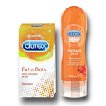 Pleasure Pack (Durex Stimulating 200ml, Extra Dots 10 Units)