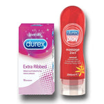 Pleasure Pack (Durex Sensual 200ml, Extra Ribbed 10 Units)