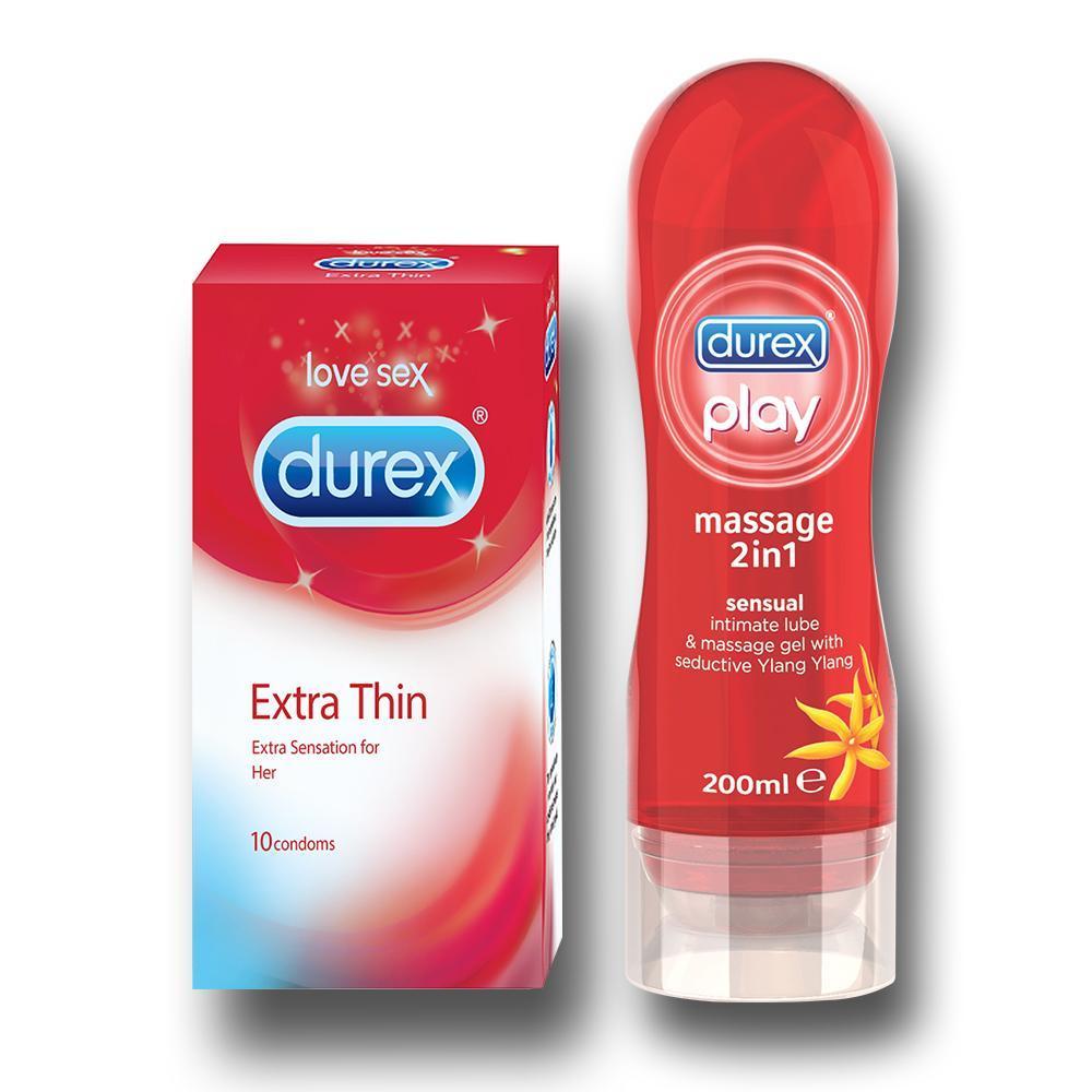 Pleasure Pack (Durex Sensual 200ml, Extra Thin 10 Units)