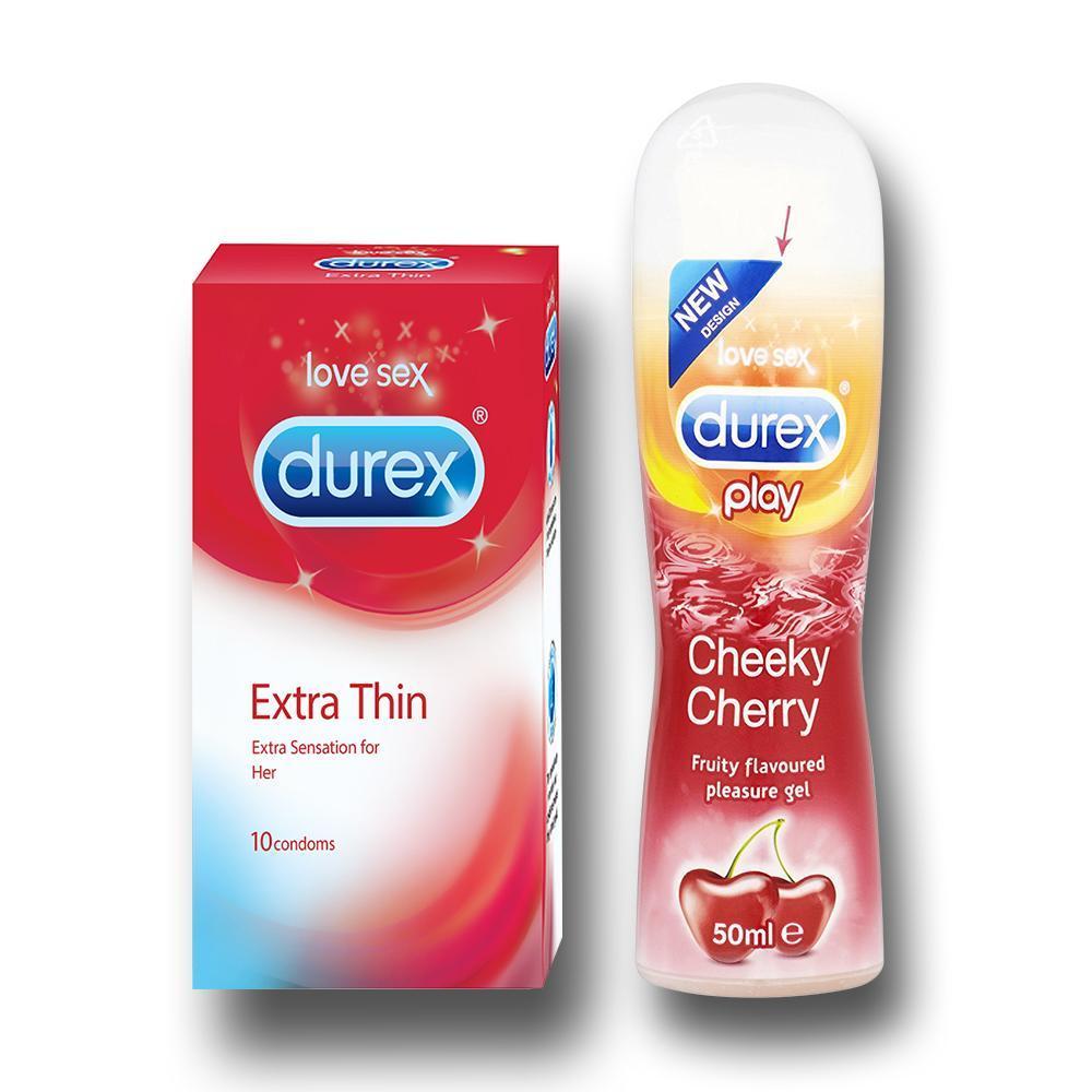 Pleasure Pack (Durex Cherry 50ml, Extra Thin 10 Units)