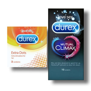 Durex Condoms, Extra Dots- 3 Units with Mutual Climax 10s