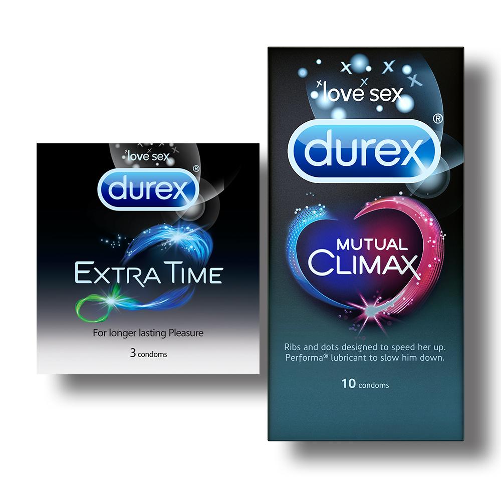 Durex Condoms, Extra Time- 3 Units with Mutual Climax 10s