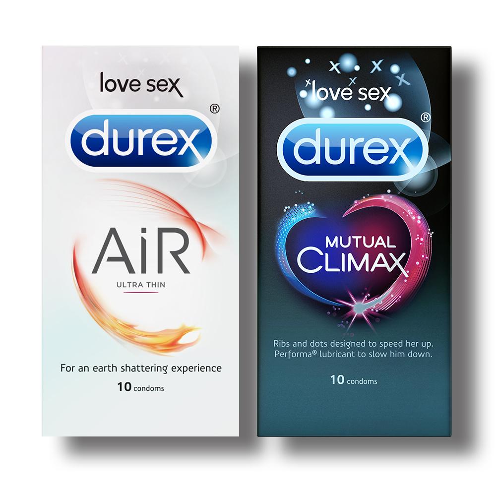 Durex Condoms, Air- 10 Units with Mutual Climax 10s