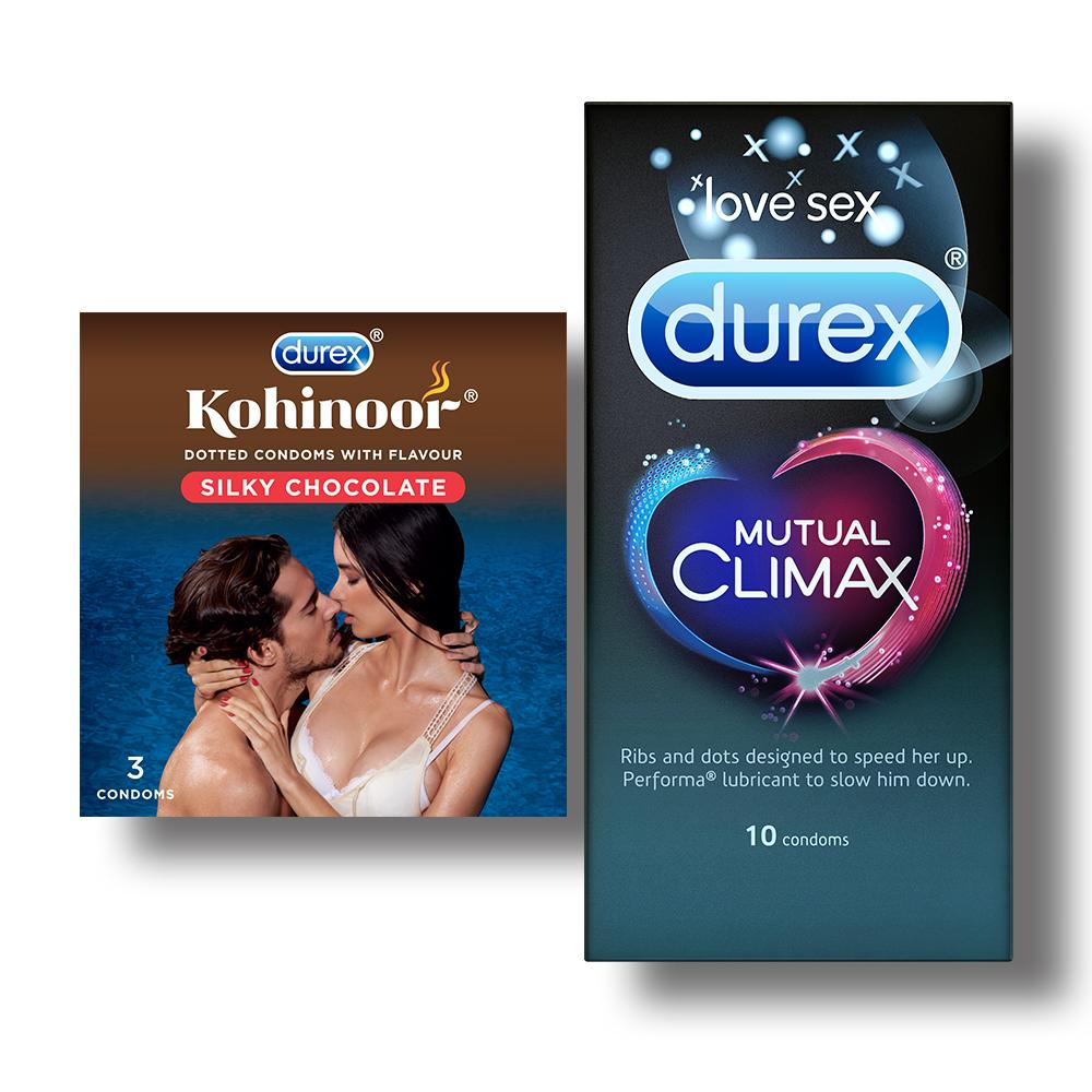 Kohinoor Condoms, Silky Chocolate- 3 Units with Mutual Climax 10s