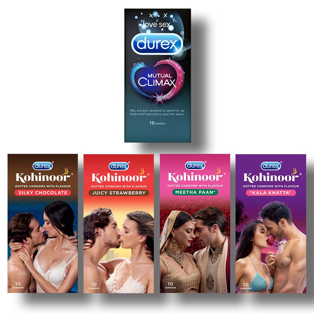 Kohinoor Condoms All  Variants with Mutual Climax 10s