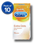 Durex Condoms, Extra Dots- 10s (Pack of 10)