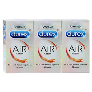 Durex Condoms, Air- 10 Units (Pack of 3)